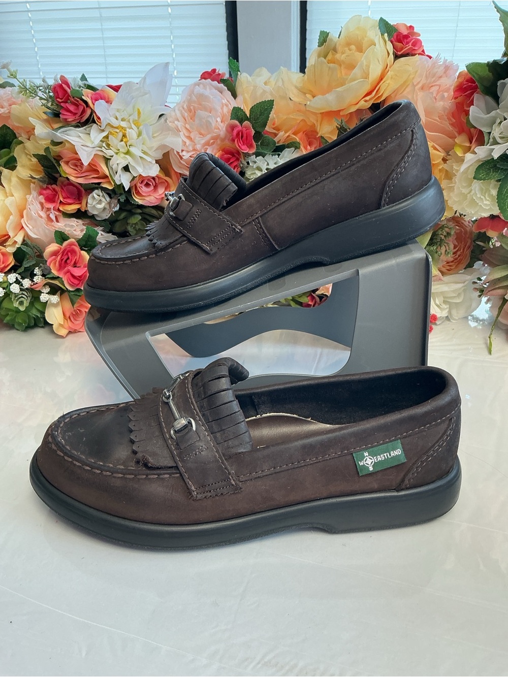 Eastland Kiltie Horsebit Loafers Brown Leather Comfort Shoes Size 8.5M